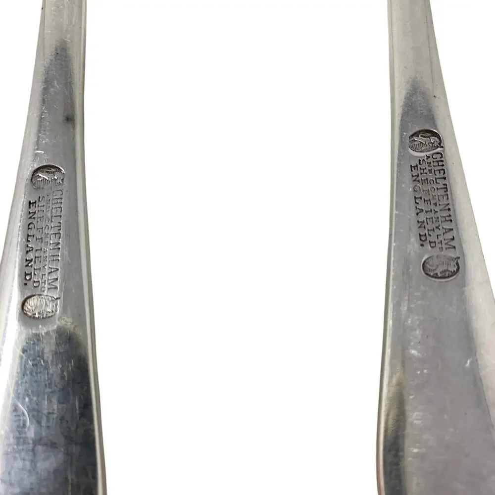 Cheltenham And Company Sheffield England Silver Plated Serving Spoon Fork Set